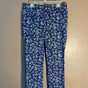 Club Monaco floral print blue front pockets